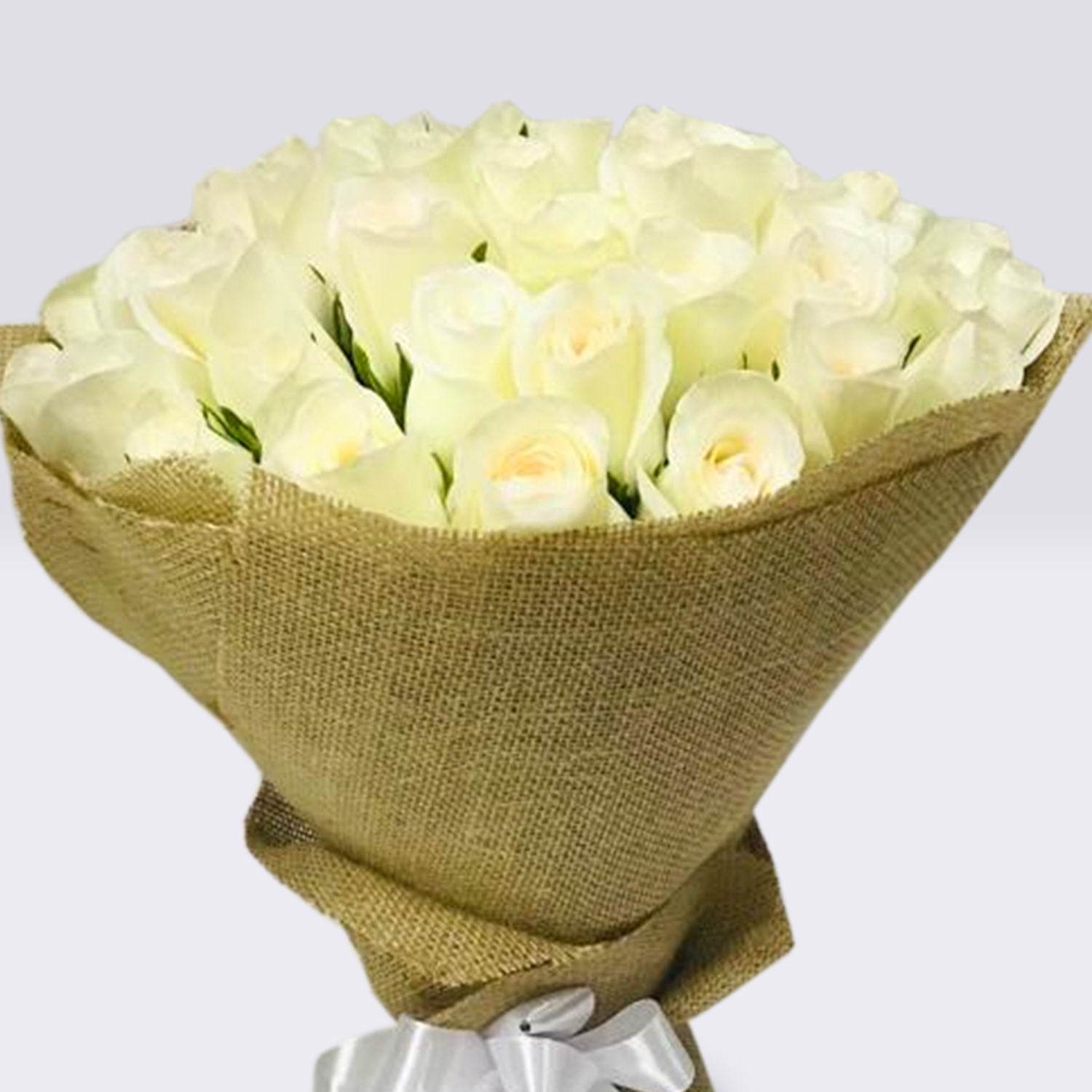 50 White Roses Bouquet