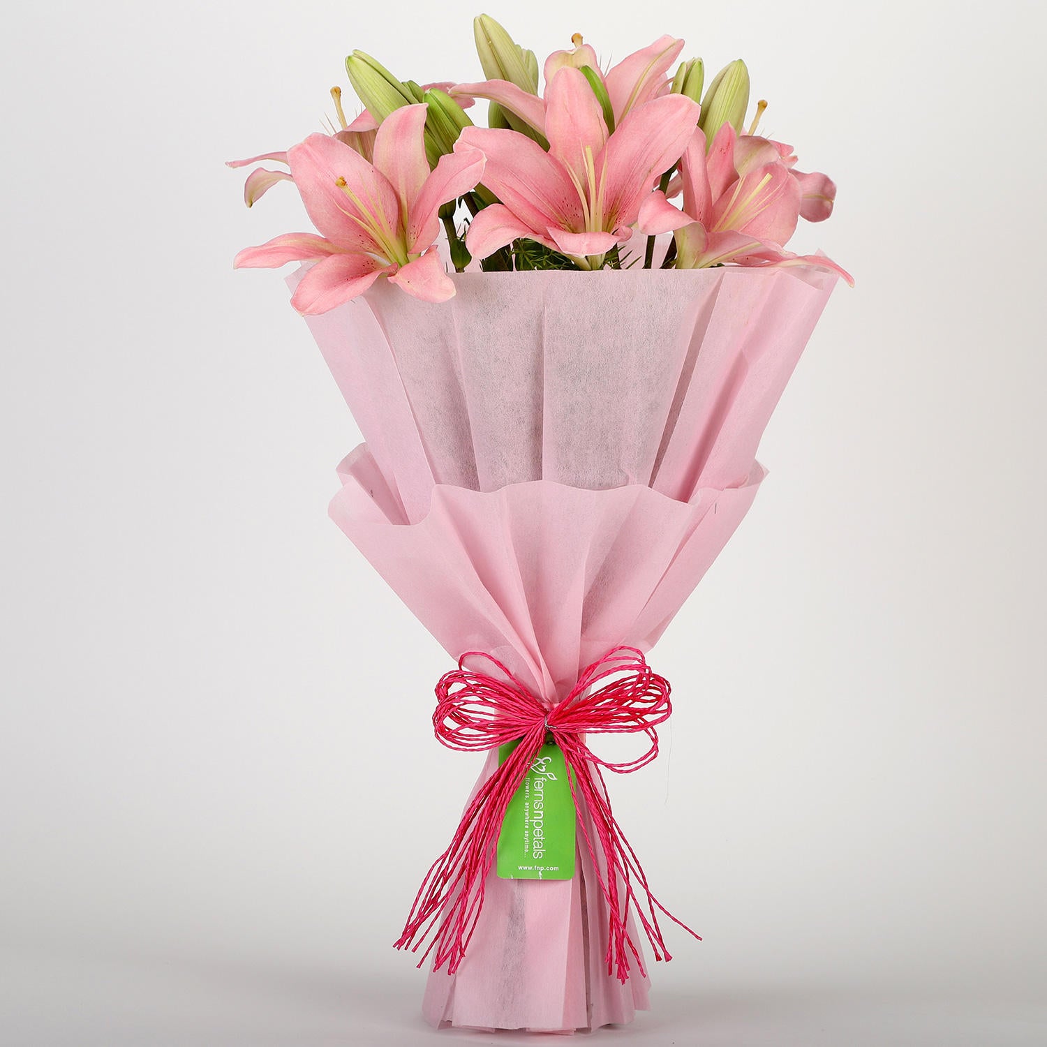 Admirable Asiatic Pink Lilies Bunch