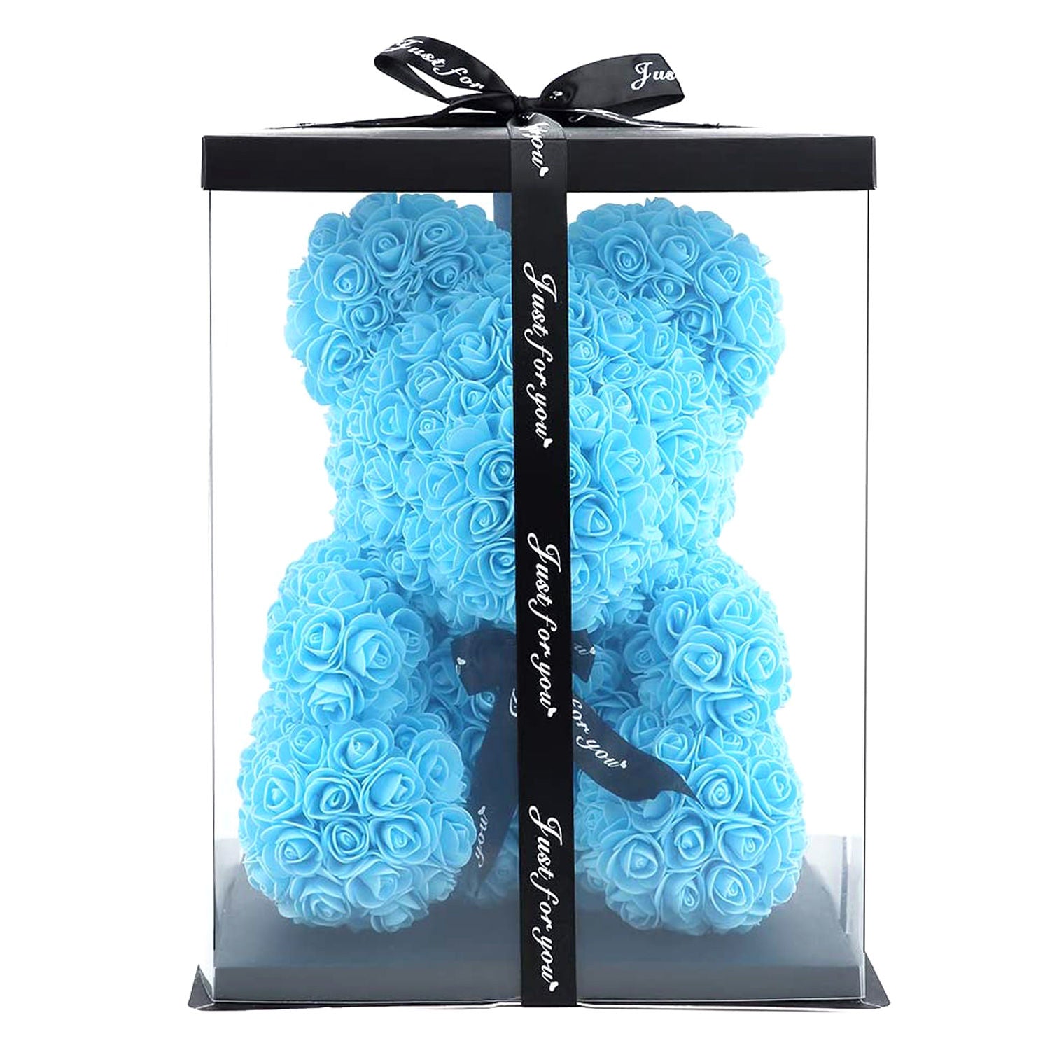 Artificial Blue Roses Teddy