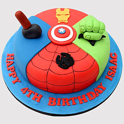 Avengers Belgium Chocolate Cake | bakehoney.com