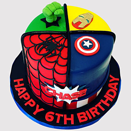 Avengers Superheroes Sign Cake