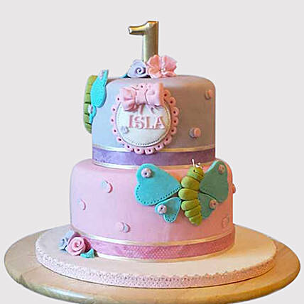 Beautiful 2 Tier Butterfly Cake