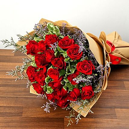 Beautiful Hand Bouquet of 20 Red Roses