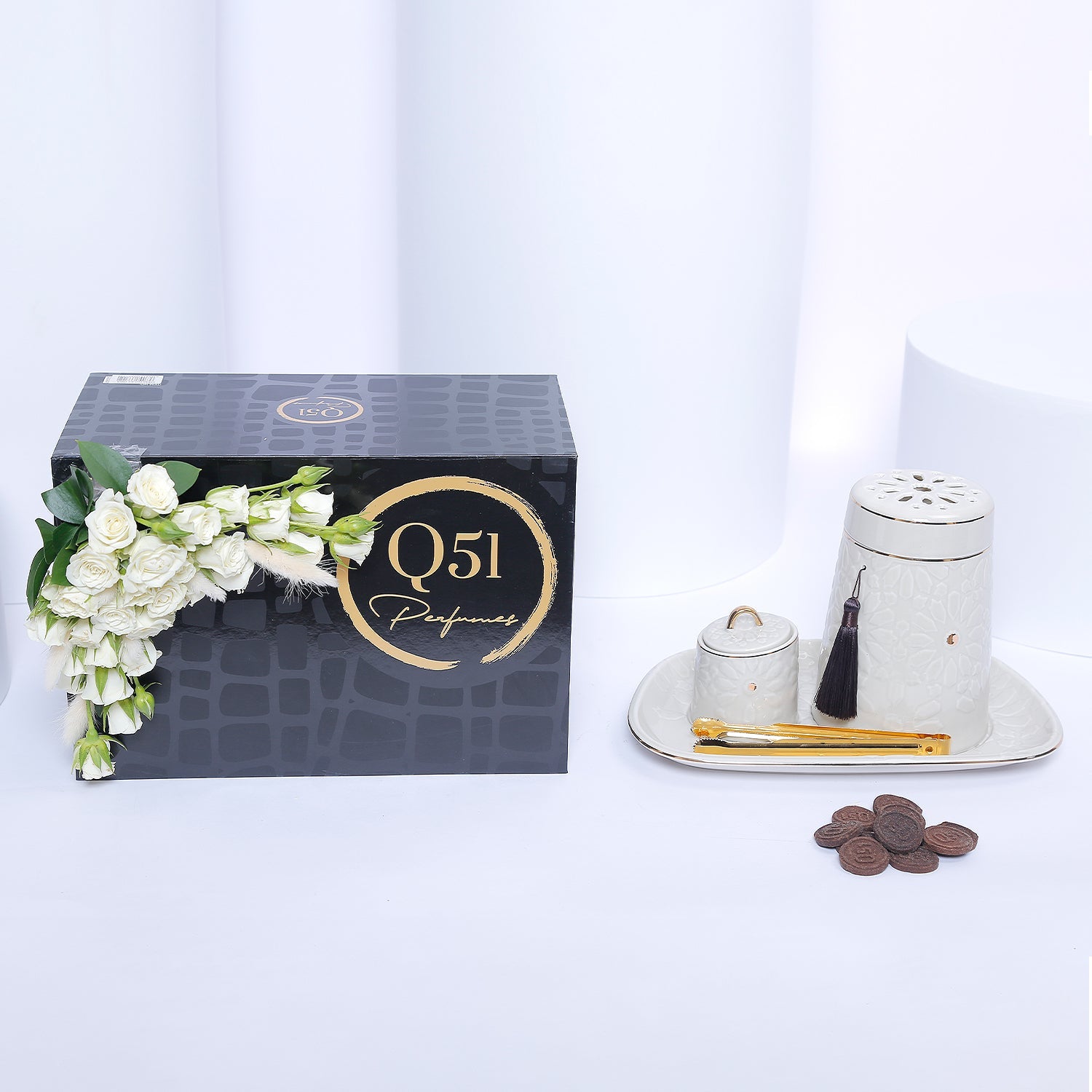 Beige Incense Burner from Q51 Perfumes