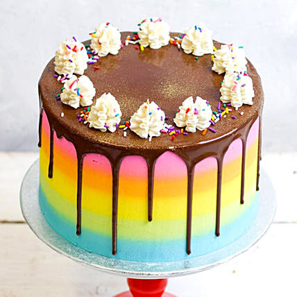 Vanilla Rainbow Serenade Cake