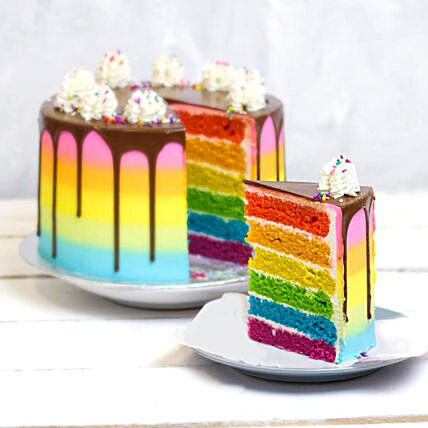 Vanilla Rainbow Serenade Cake