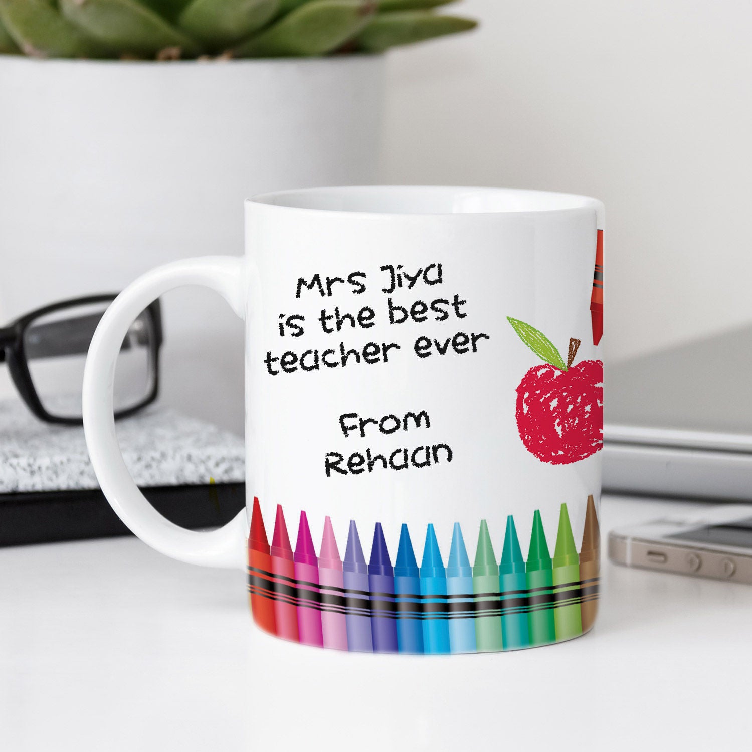 Best Ever Teacher White Mug