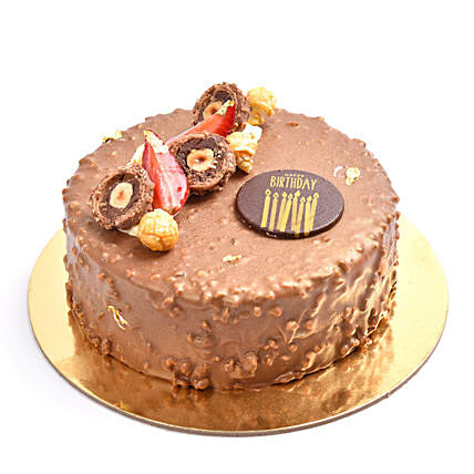 Golden Rocher Birthday Cake