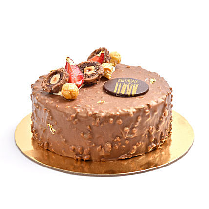 Golden Rocher Birthday Cake