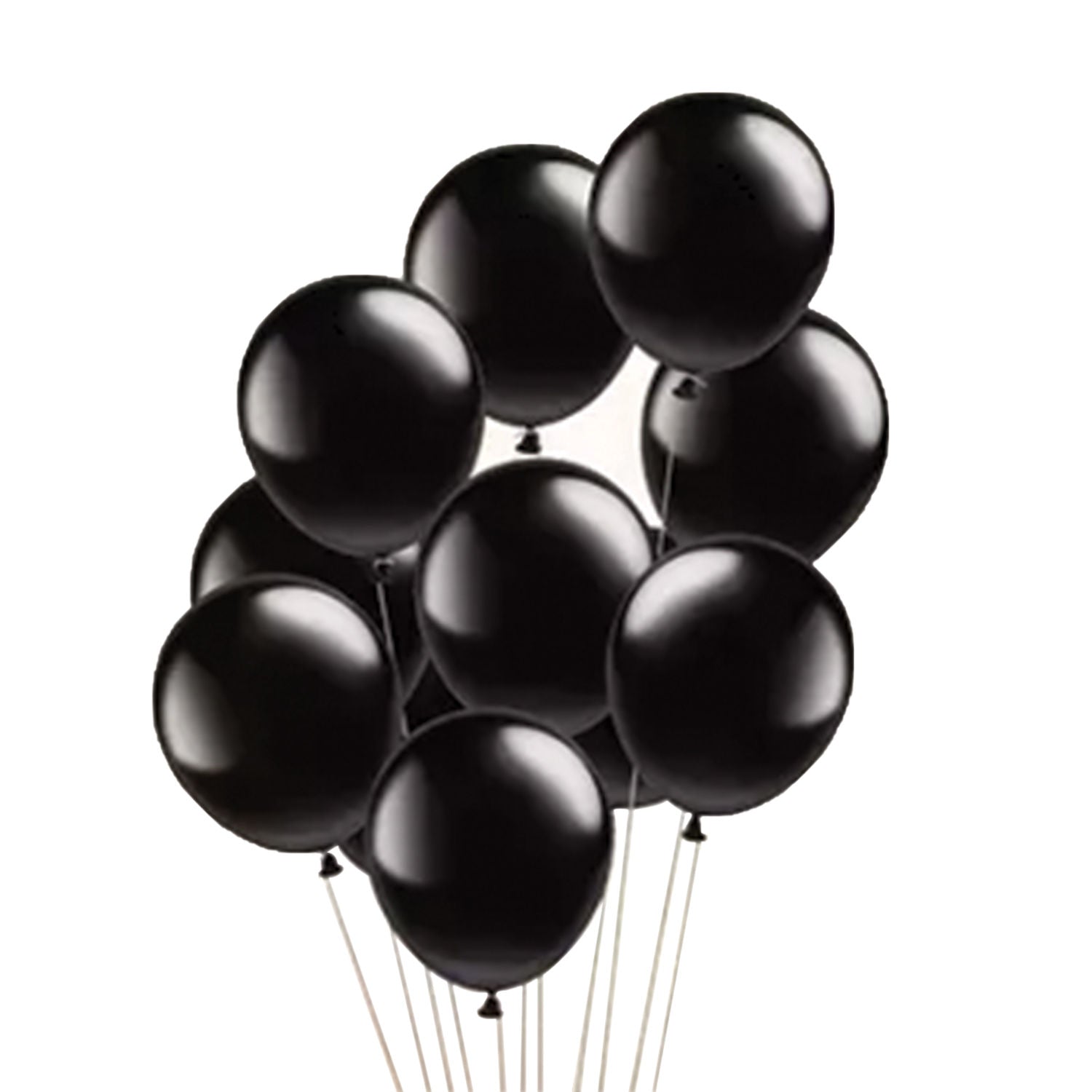 Black Latex Balloons 10 Pcs
