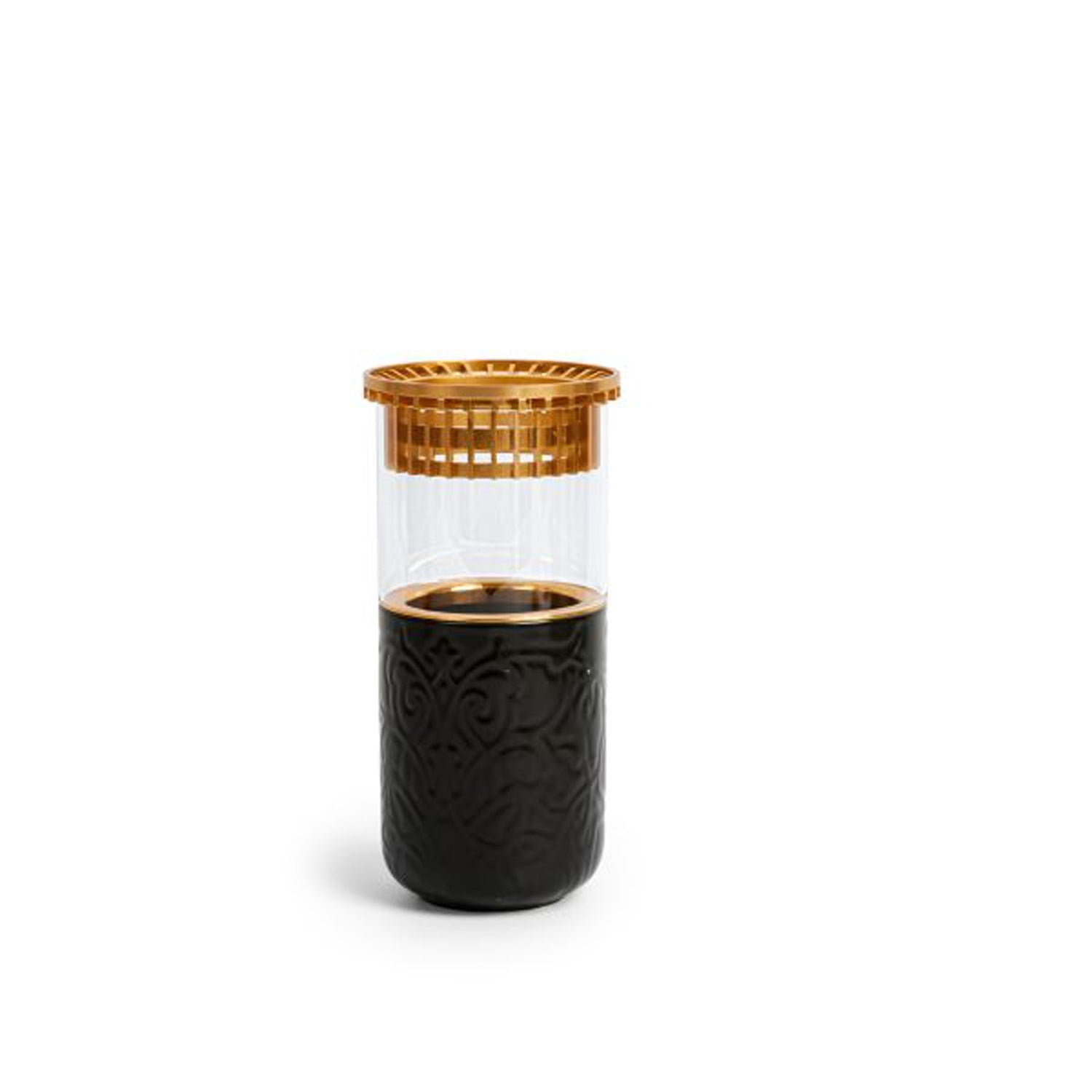 Luxury Majlis - Medium Decorative Vase - Black & Gold