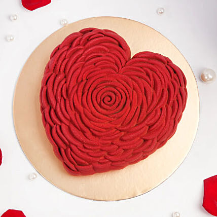 Bloomed Heart Chocolate Cake