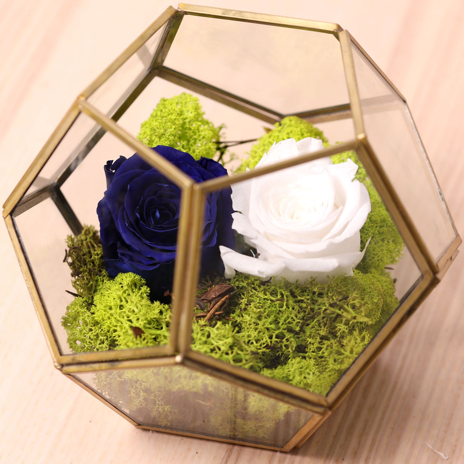 Blue and White Roses In Designer Base