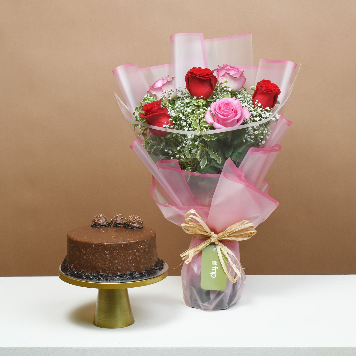 Blushing Roses and Chocolate Cake