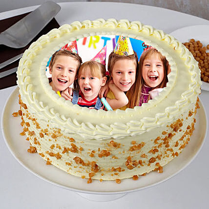 Butterscotch Birthday Photo Cake 500gm
