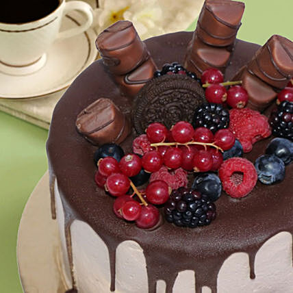 Candy Topped Choco Cake