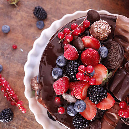 Candy Topped Choco Cake