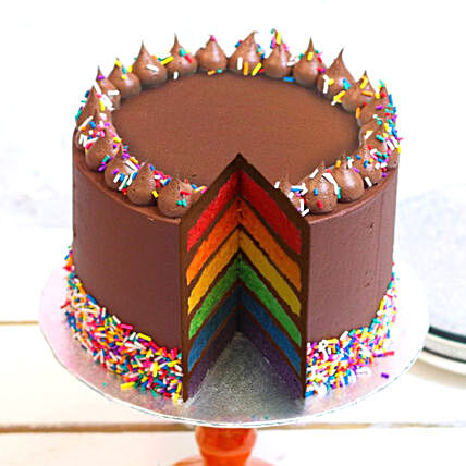 A Spectrum of Delight Rainbow Cake