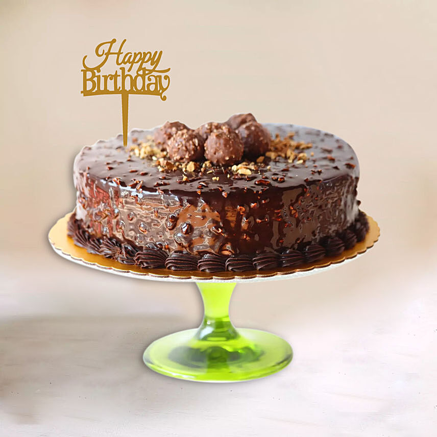 Chocolate Cake & Happy Birthday Topper