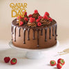 Chocolate Cake with Qatar National Day Topper