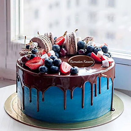 Chocolate Drip Fruit Cake For Ramadan