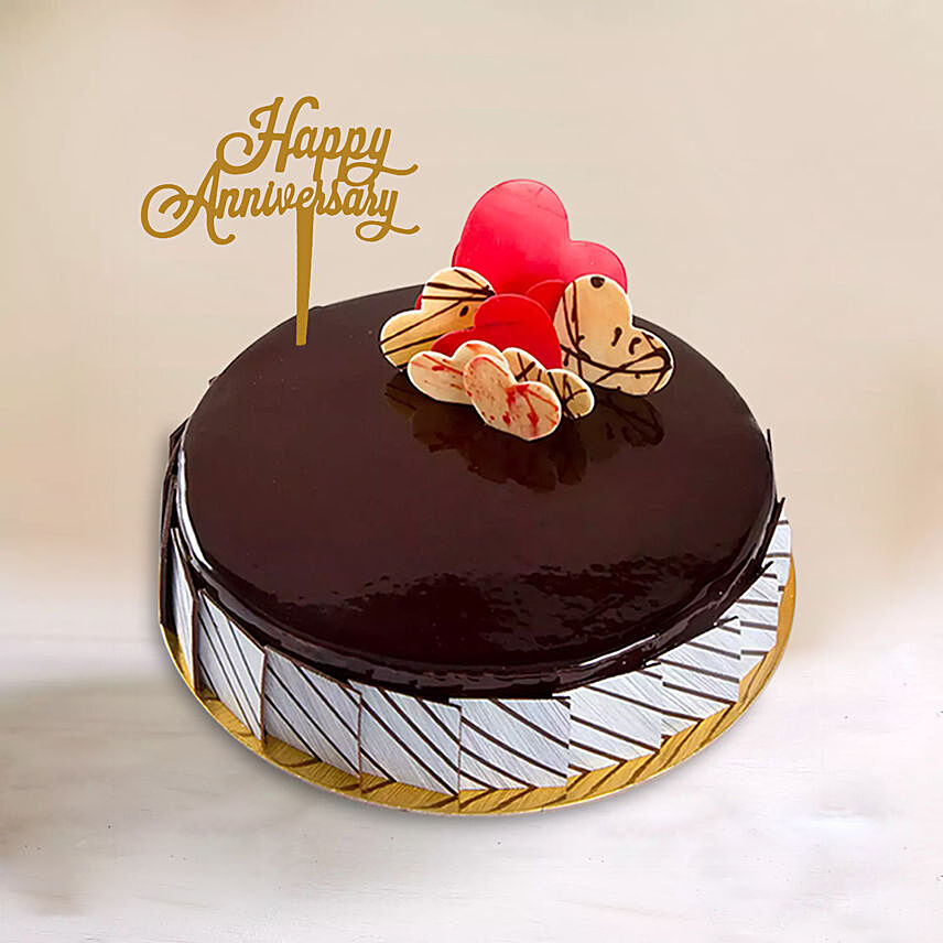 Chocolate Love Happy Anniversary Cake