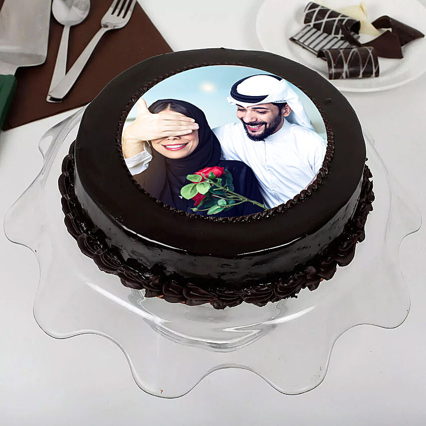 Chocolate Truffle Photo Cake