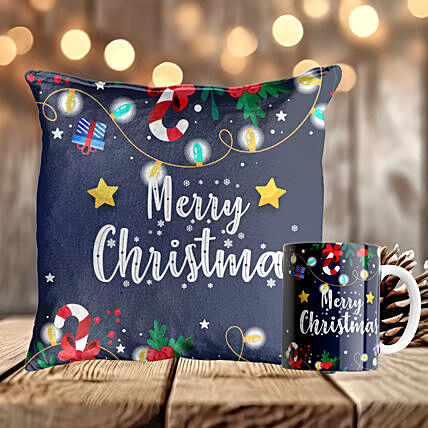 Christmas Lights Cushion And Mug