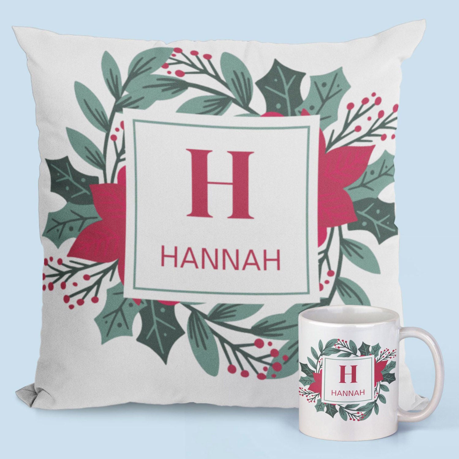 Cushion And Mug Personalised Combo