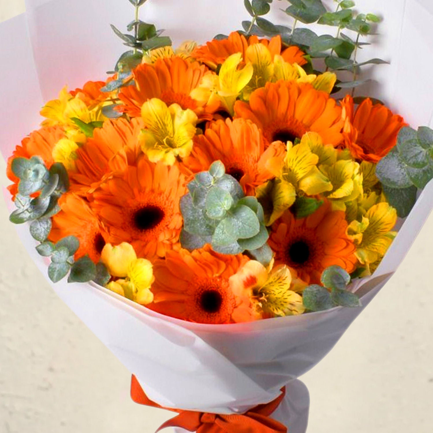 Delightful Gerberas N Alstroemeria Bouquet