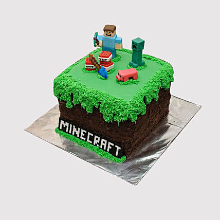 Designer Minecraft Themed Cake