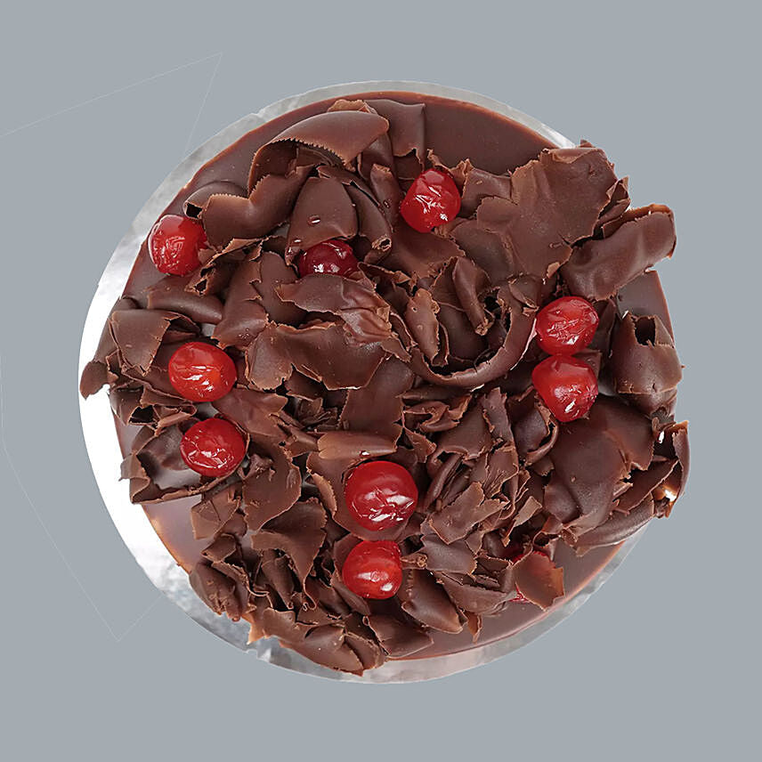 Dripping Red Cherries Black Forest Cake