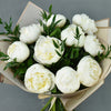 Elegant 10 White Peonies Bouquet