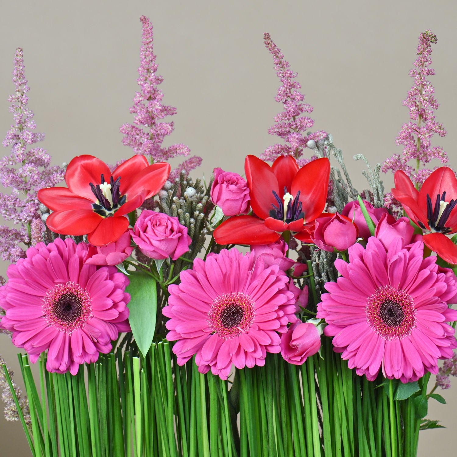 Elegant Gerberas & Tulips Arrangement