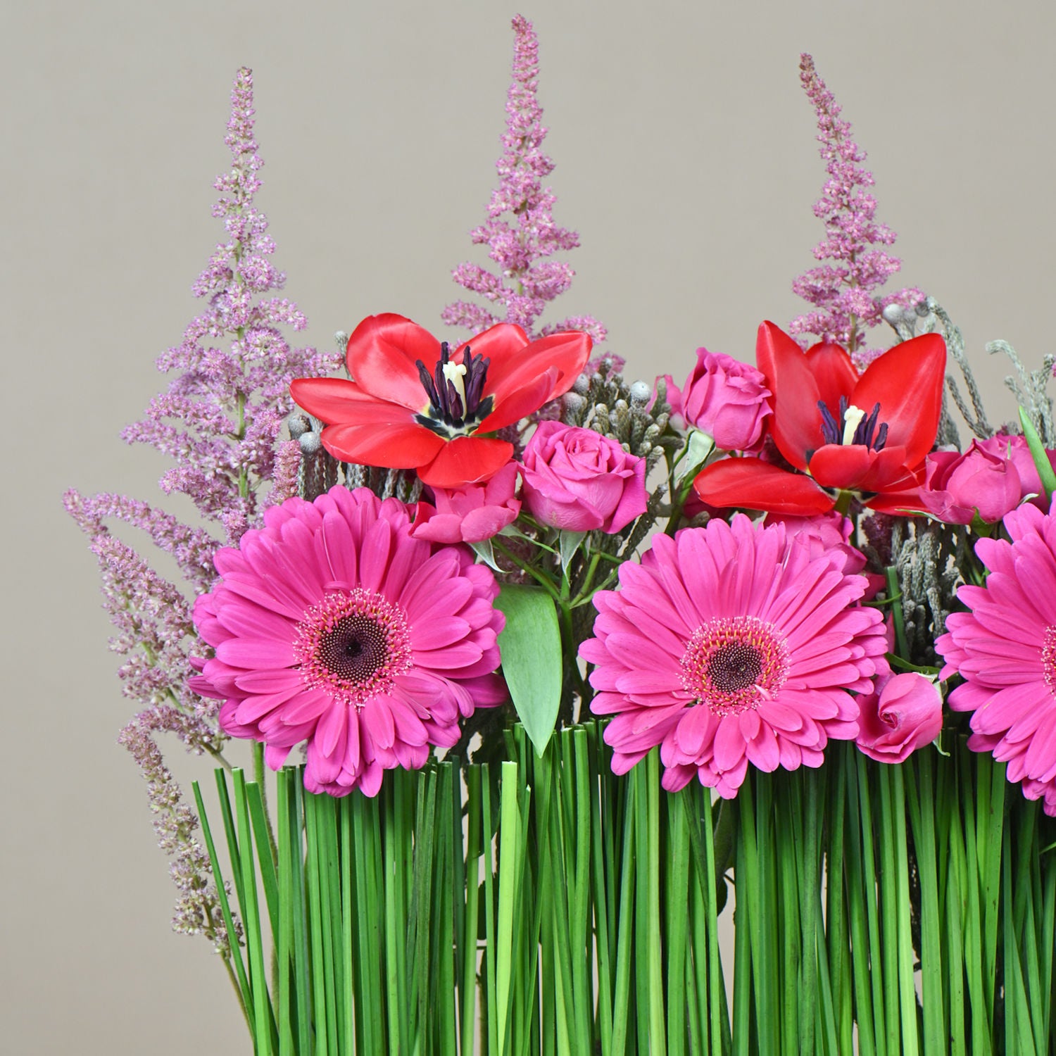 Elegant Gerberas & Tulips Arrangement