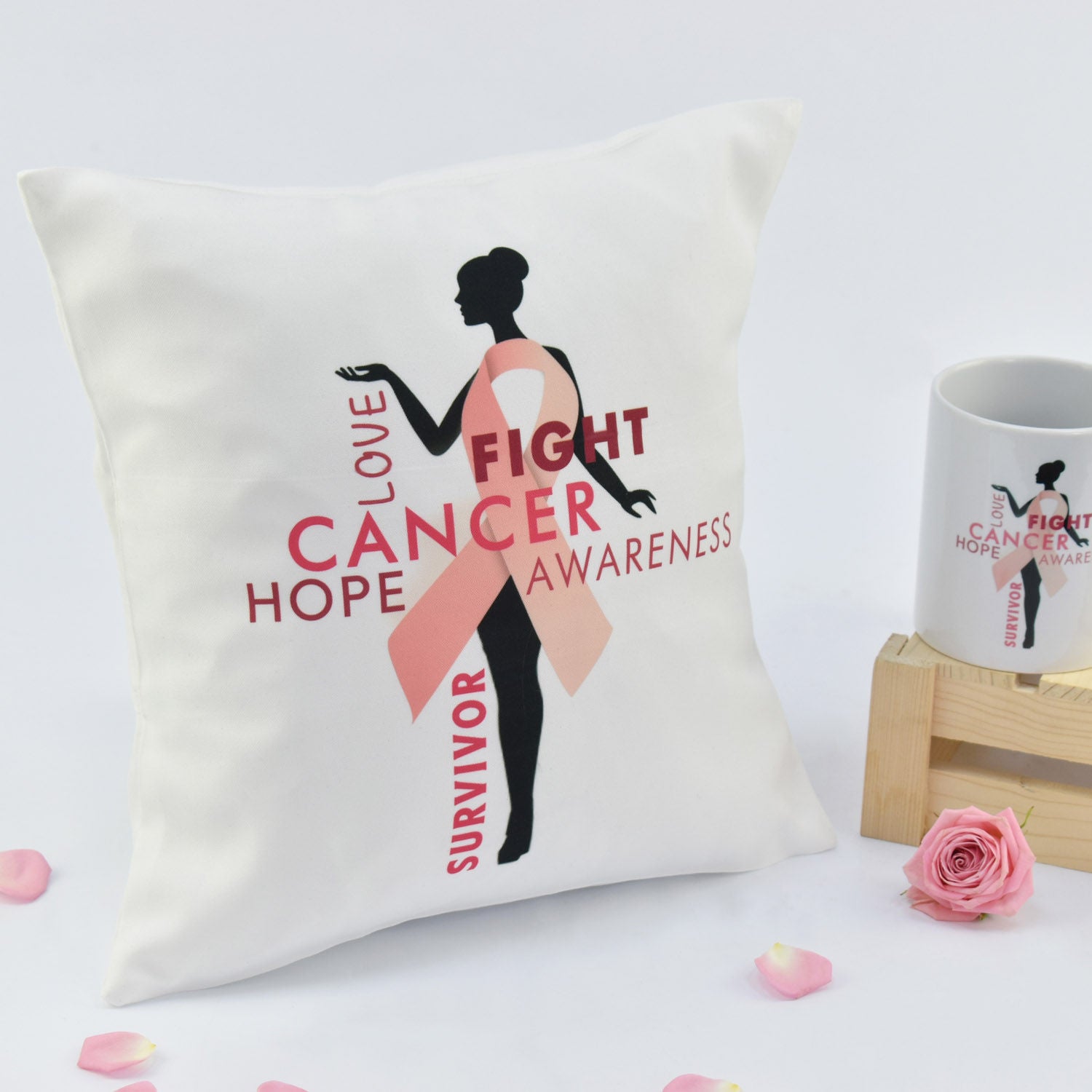 Fight Hope Love Mug and Cushion Combo