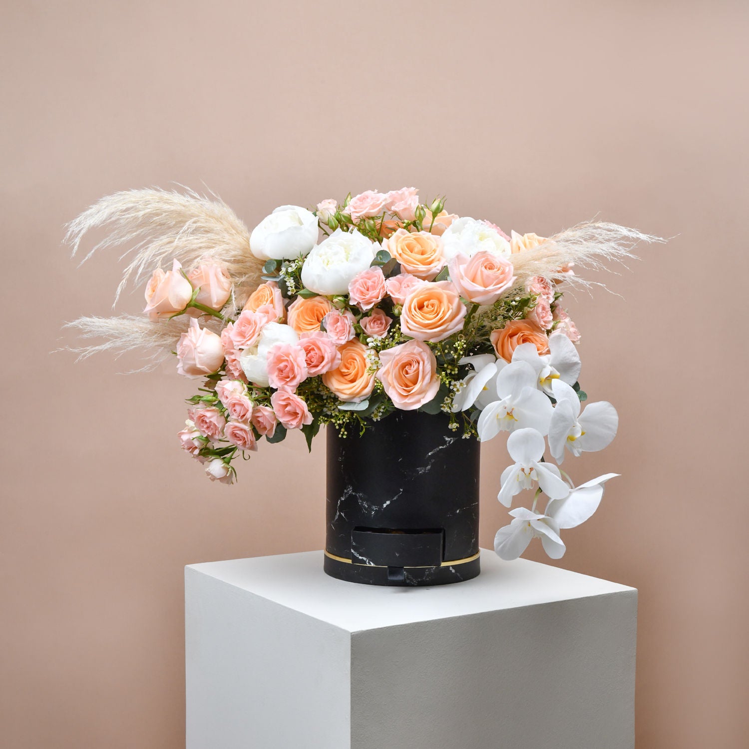 Flower Box Arrangement with Chocolates