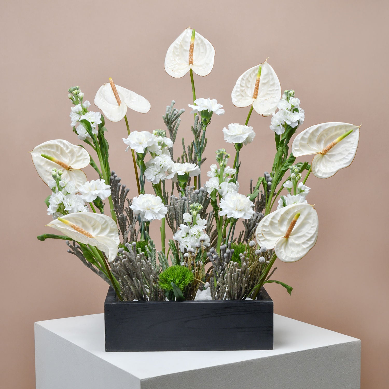 Flower Wooden Tray Arrangement