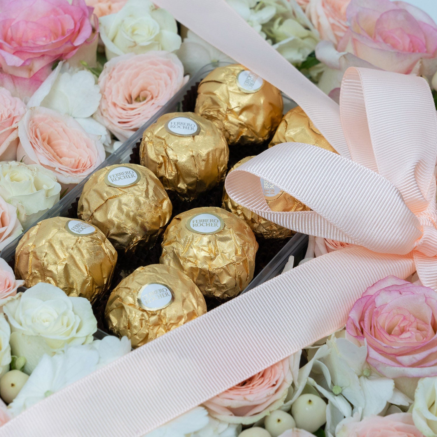 Flowers & Chocolates Wraped Gift Box