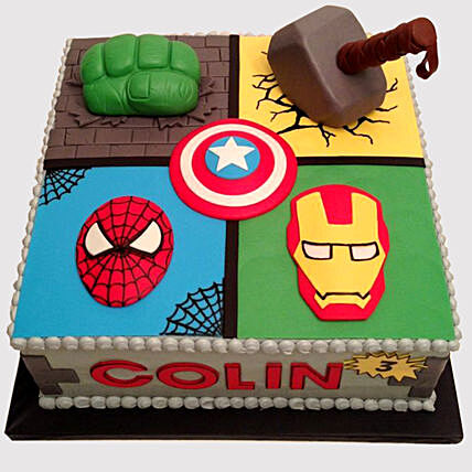 Four Blocks Avengers Cake