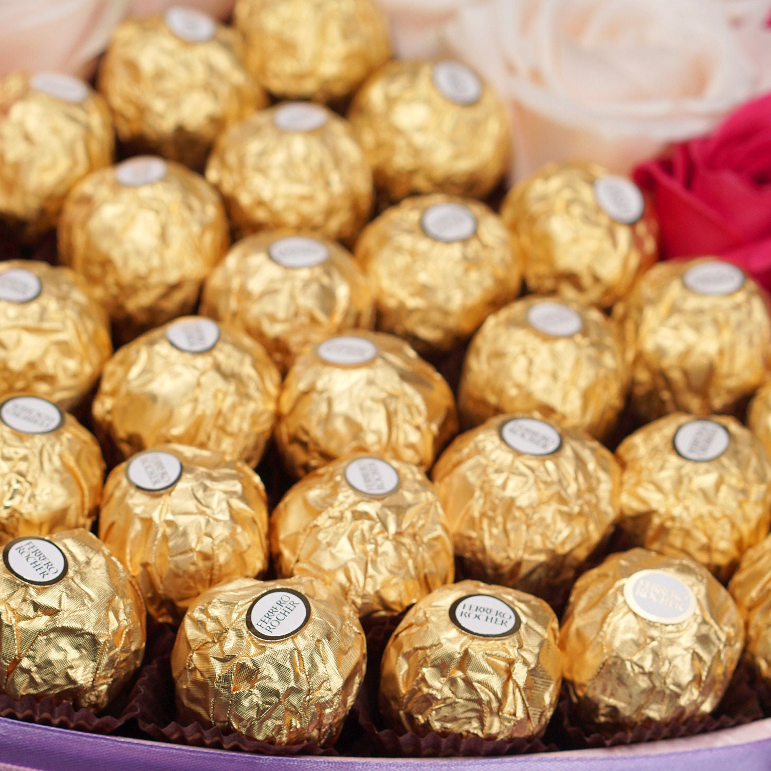 Glorious Mixed Roses & Ferrero Rocher Box