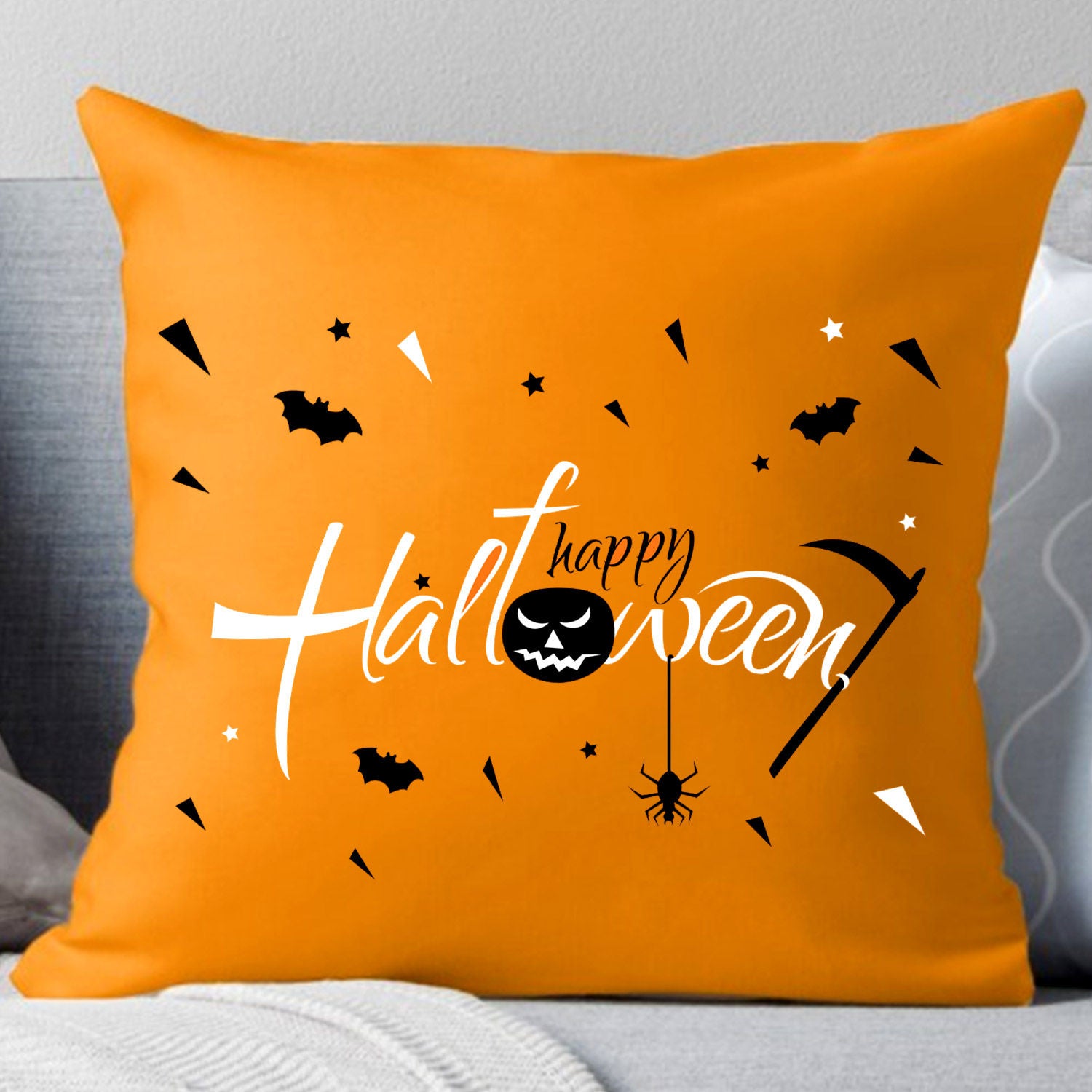 Halloween Wishes Printed Cushion