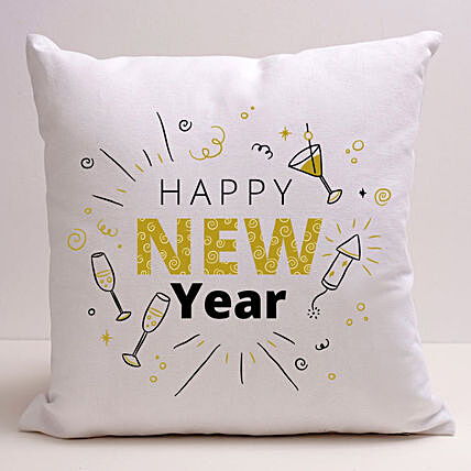 Happening New Year Greetings Cushion