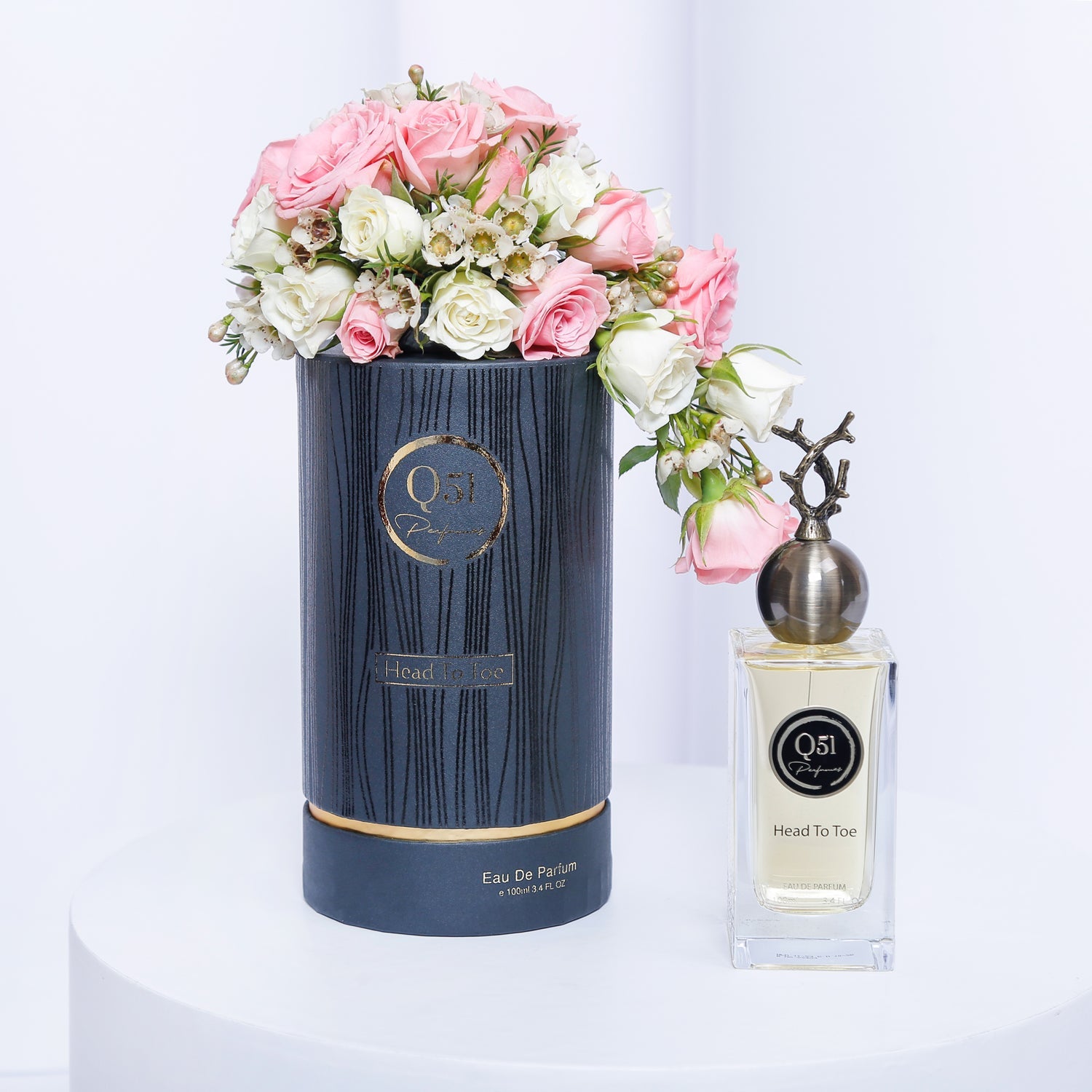 عطور كيو 51 - عطر هيد تو توي 100 مل مزين بالورد