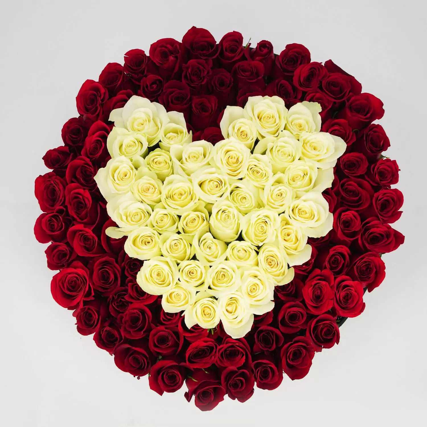 Heart Shaped Premium Roses Arrangement