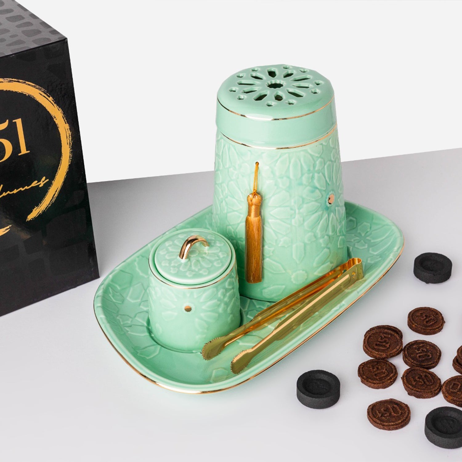 Incense Burner from Q51 Perfumes- Teal