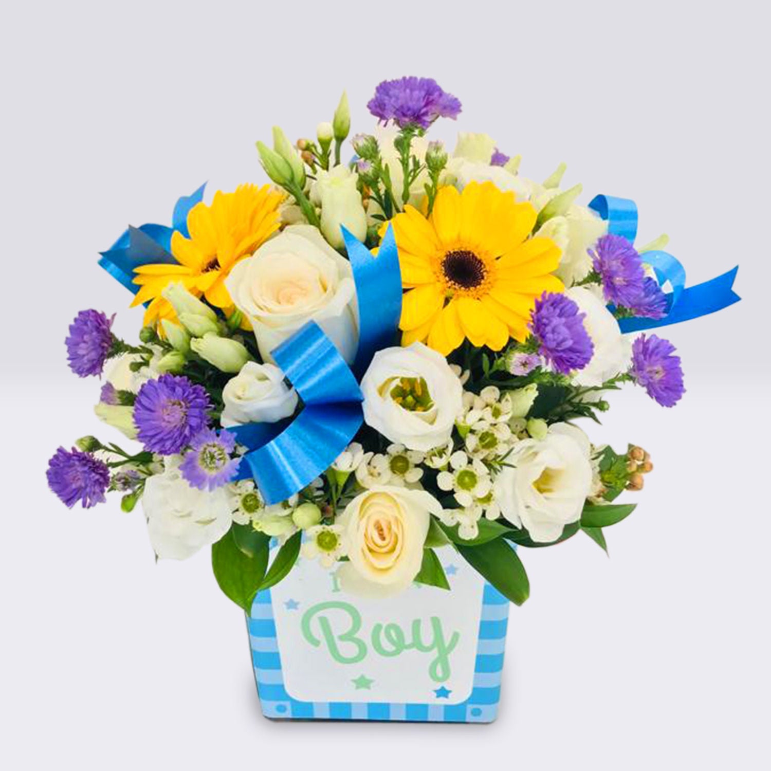 Its A Boy Mix Flowers Vase