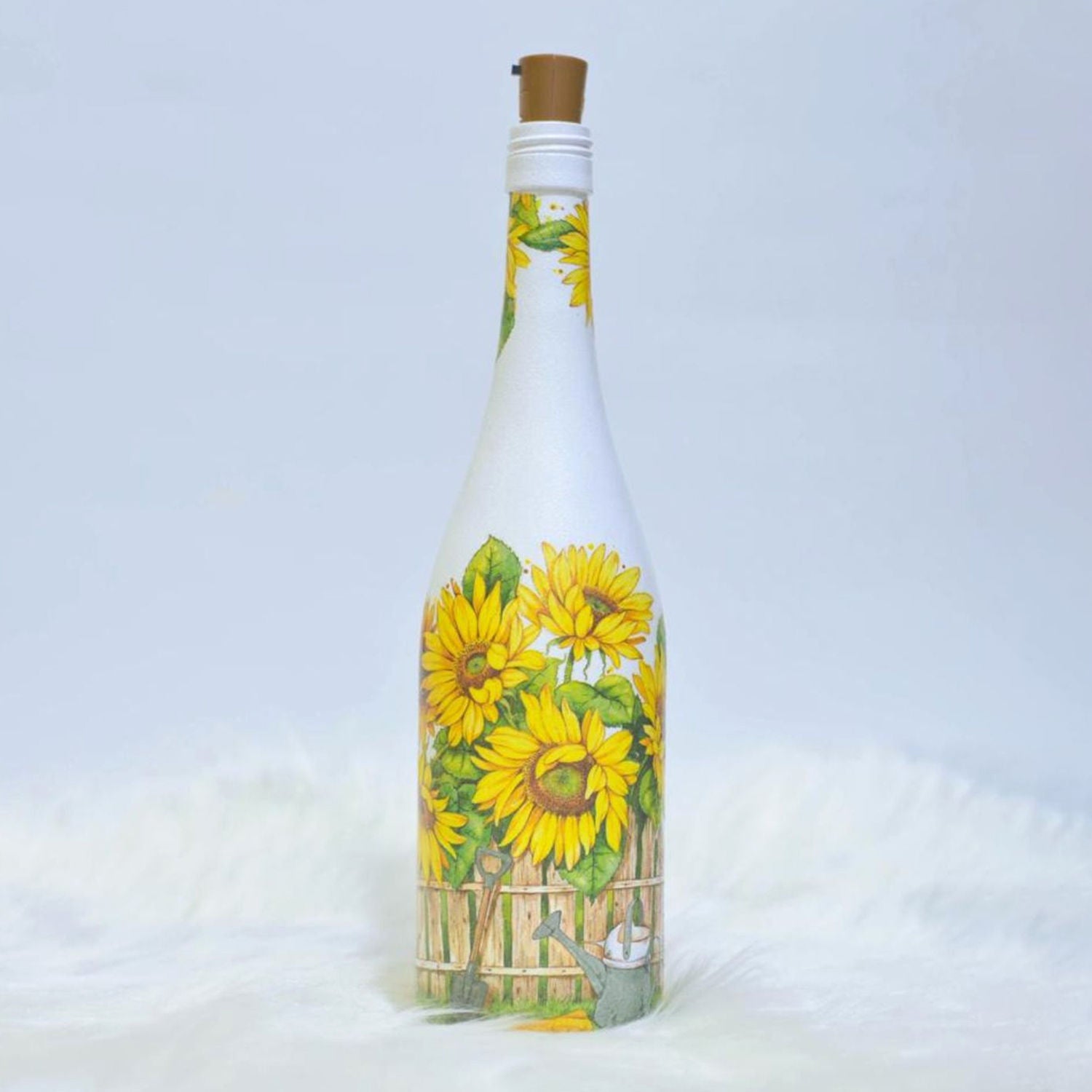 Led Hand Painted Glass Bottle