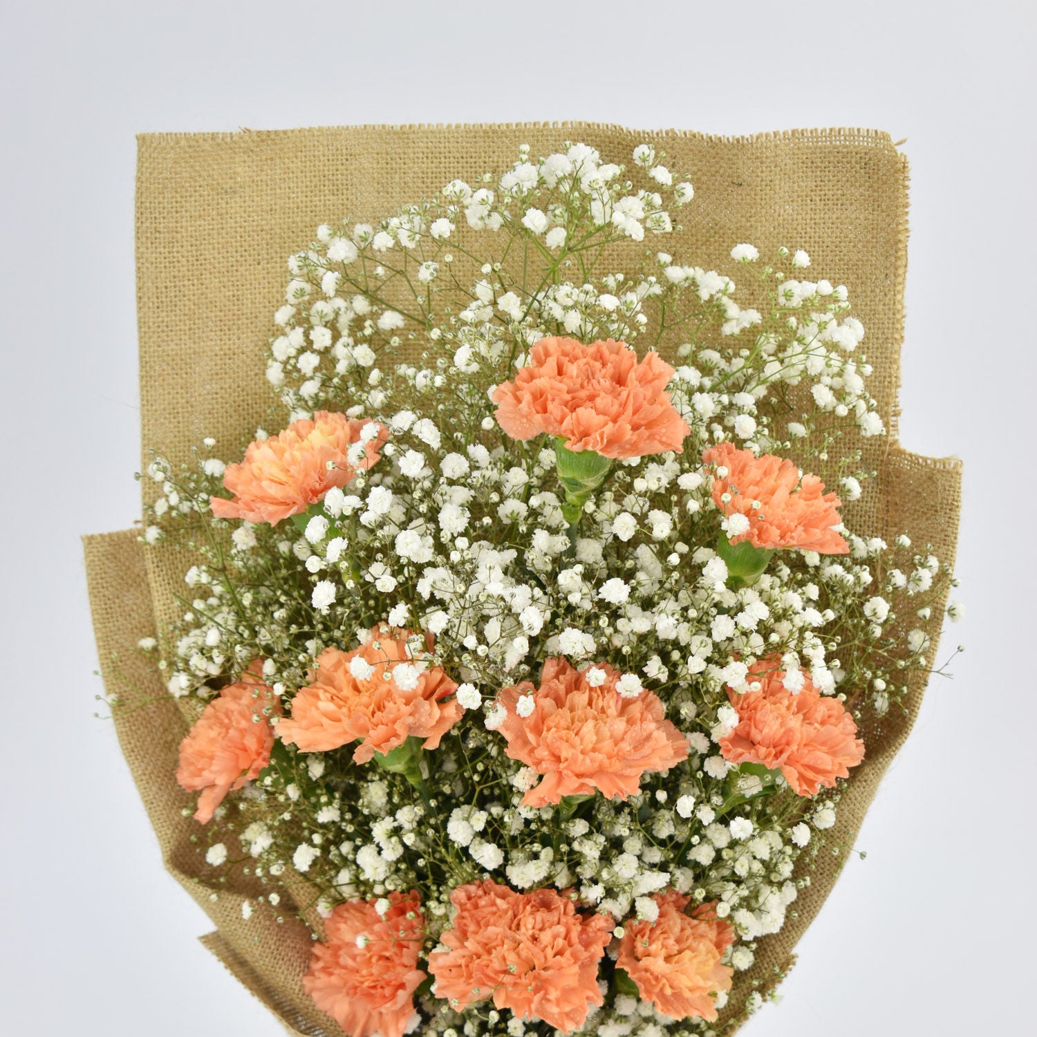 Lovely Orange Carnations Bouquet