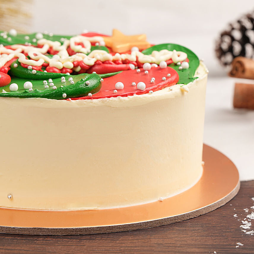 Merry and Bright Christmas Cake